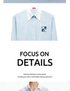 Simple New Women's Shirt Splicing Design Embroidery Flowers Elegant and Versatile Spring and Summer Striped Women's Tops