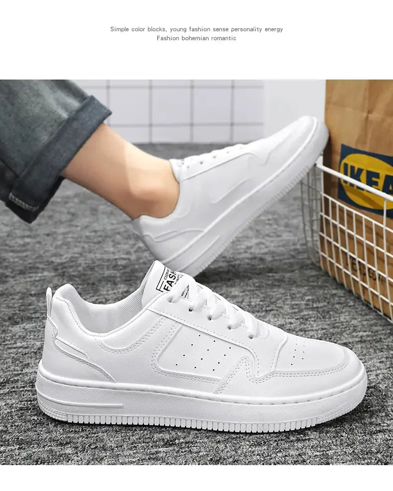 Men's Shoes Explosion Thick Soled Leather Small White Shoes Men's Trendy Shoes with Fashion Board Shoes Street Casual Shoes