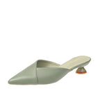 Women's Elegant Mules Woman Casual Slippers 2021 Ladies Low Heels Fashion Female Pointed Toe Shoes Women Candy Colors Footwear