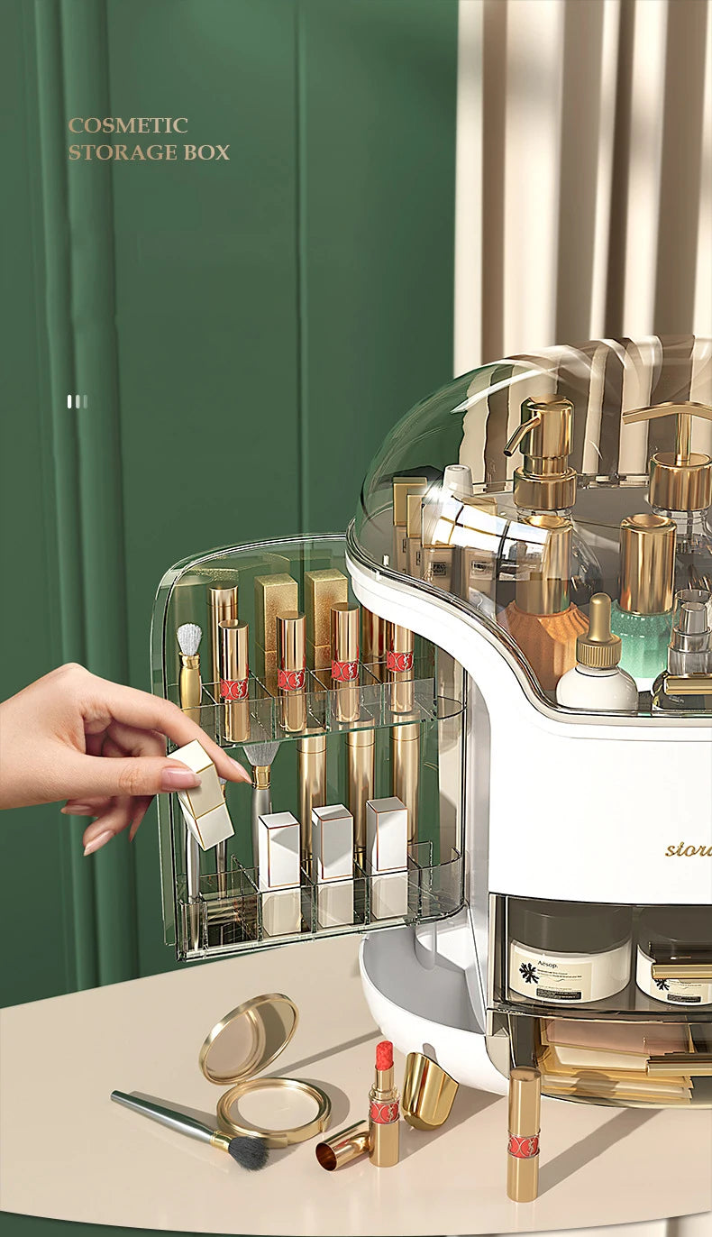 Cosmetics Storage Box Makeup Display Shelf Desktop Dressing Table Jewelry Organizer Box Bathroom Lipstick Skin Care Product Rack