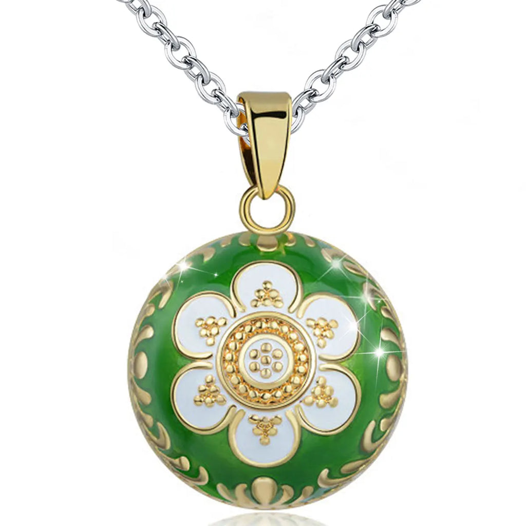 Eudora 1 pc colorful Harmony bola ball Pendant Necklace with Link Chain Pregnancy Ball Jewelry Chime Bola women Jewelry Mom Gift