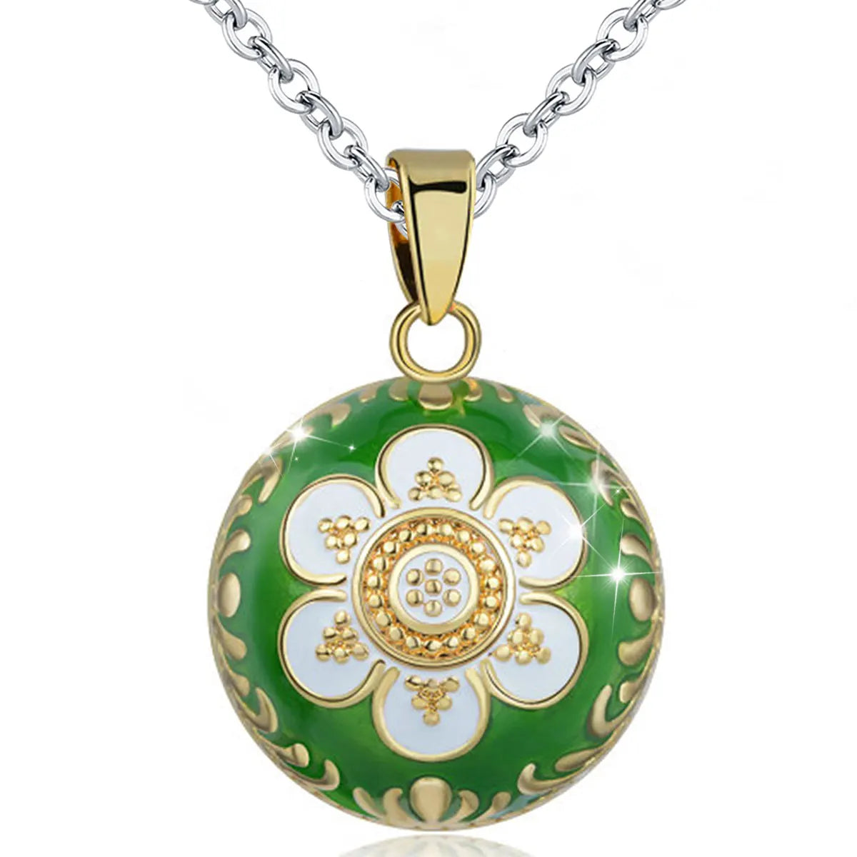 Eudora 1 pc colorful Harmony bola ball Pendant Necklace with Link Chain Pregnancy Ball Jewelry Chime Bola women Jewelry Mom Gift