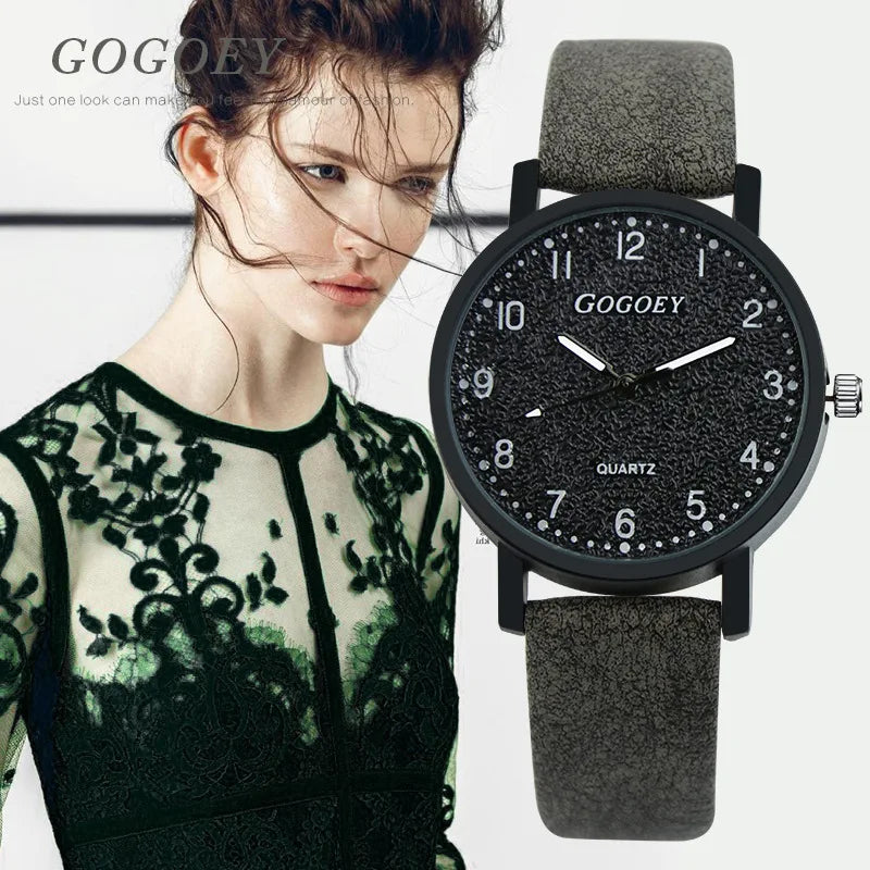 Top Brand Women Watches Fashion Simple Analog Quartz Watch for Women Leather Strap Casual Elegant Ladies Wrist Clock Reloj Mujer
