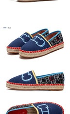 Women's Flats Letter Print Design Versatile Woman's Fisherman Shoes Loafers
