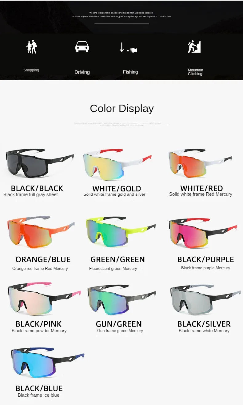 Cycling Sunglasses Sports Cycling Glasses Bike Eyewear MTB Dark Glasses Outdoor  Bicycle Goggles for Men Women Sunglasses UV400