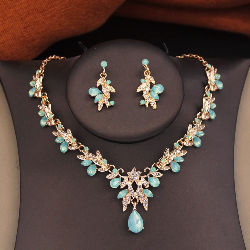 Tiaras and Crowns Bridal Jewelry Set for Women Necklace Earrings for Wedding Dress Accessory Crown And Jewelry for Brides