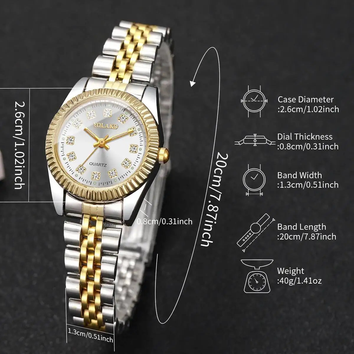 2PCS/Set Couple Watches Luxury Men Business Watch Women Calendar Quartz Wristwatch Reloj Hombre Mujer（Without Box）