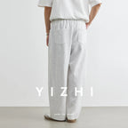 Men's American Fashion Casual Pants 2025 Summer New Style Solid Color Loose Drag Sweatpants Sports Straight Trousers Men's Wear