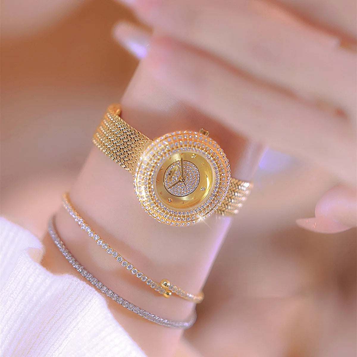 Fashion Luxury Watches For Woman New Vintage Golden Women's Wristwatches Ladies Dress Quartz Clock High Quality Relogio Feminino