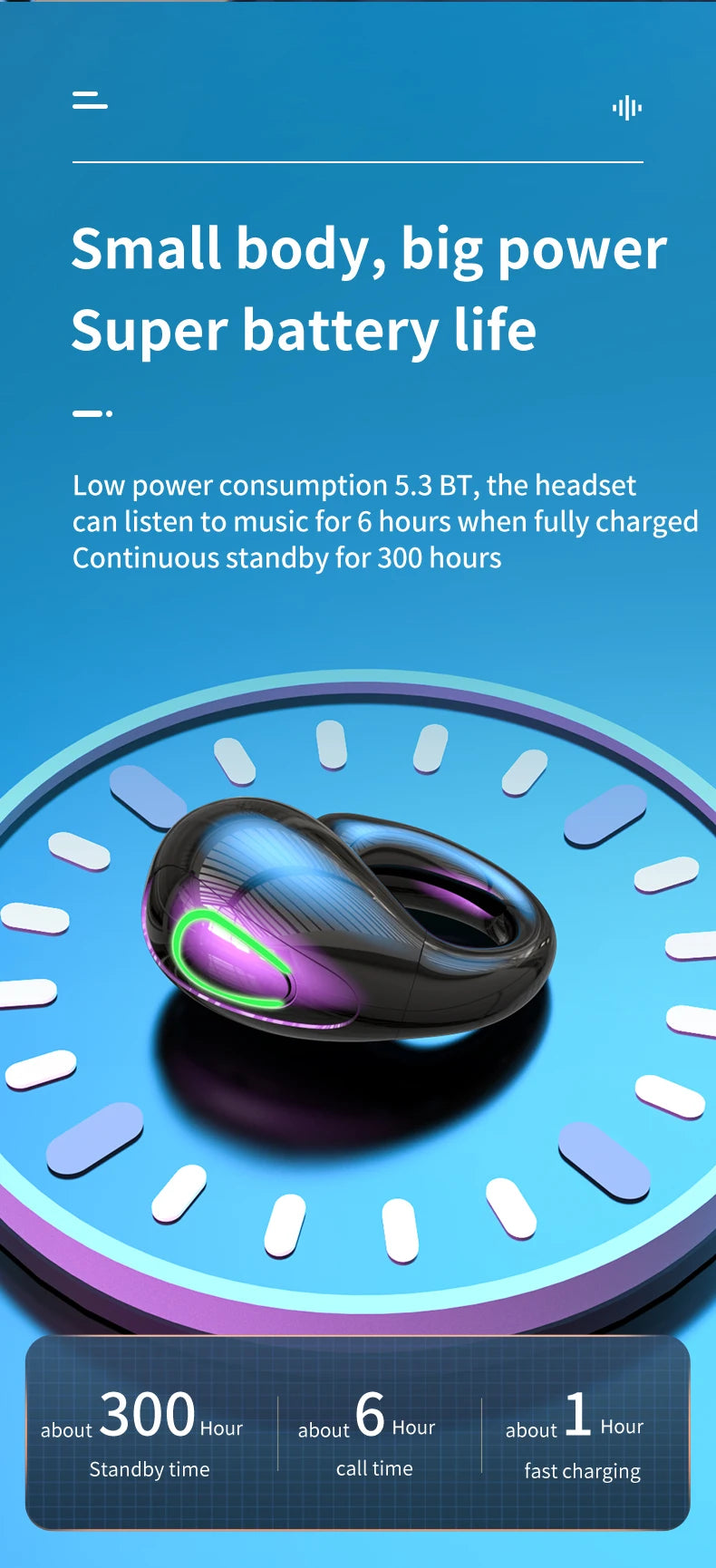 S20 wireless ear clip Bluetooth earphones are not in the ear and comfortable to wear. They are open high pitched headphones