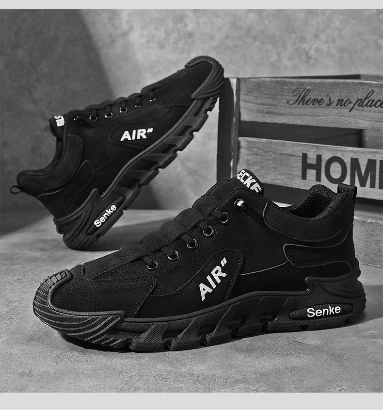 Men's Work Shoes 2025 New Sle Breathable Slip-On Anti-Slip Wear-Resistant Casual Sports Shoes Thick Bottom Labor Protection