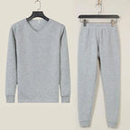 Men's round Ne Thiened Warm Underwear Set Youth Autumn Winter Thermal Clothing Long Sve Pants Home Clothes Innerwear