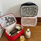 Cute Cat Makeup Bag Large Capacity Travel Toiletry Pouch Cosmetic Organizer Carry Case
