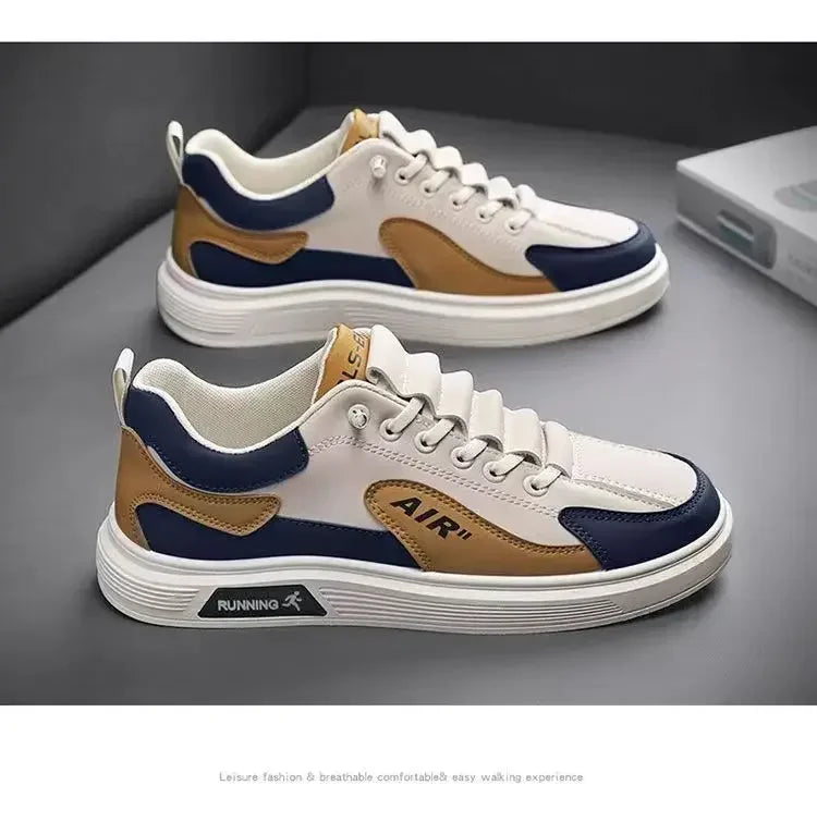 Trend 2025 New Men's Shoes Leather Fashion Low-top Men's Casual Trendy Shoes Running Sports