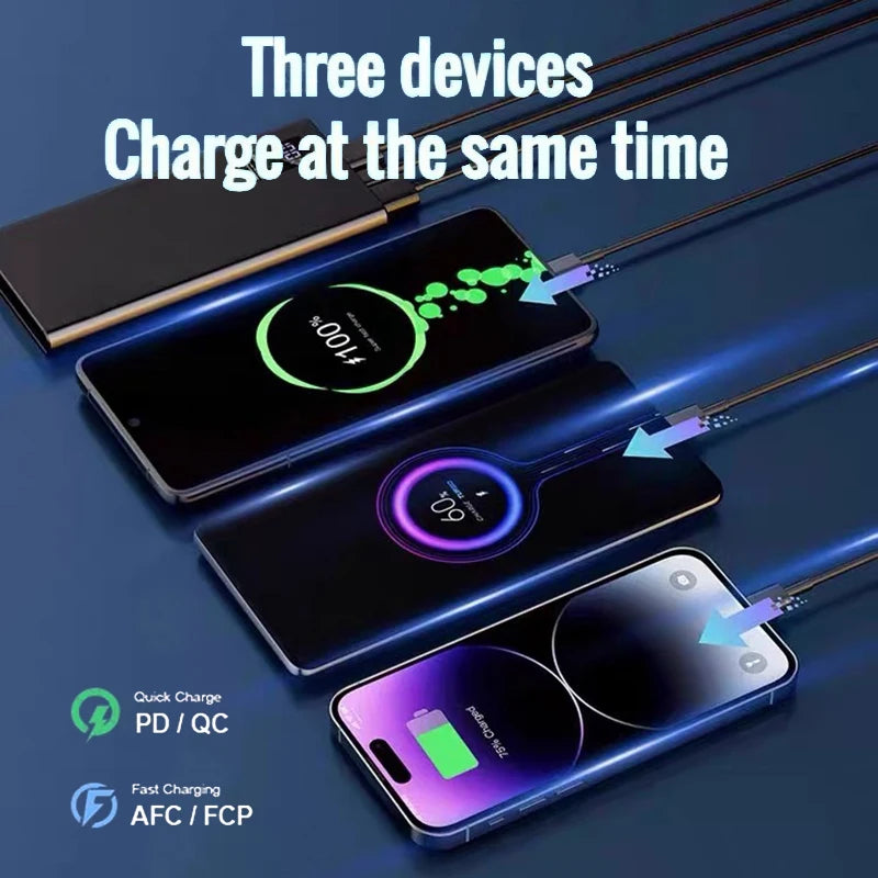 Original 120W Powerbank 50000mAh Mobile External Spare Battery Portable Charger Super Fast Charging For iPhone Xiaomi Power Bank