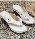 Women's Sandals 2025 Summer Shoes Woman High Heels Sandals New Flip Flops Women Heeled Sandals Summer Footwear Outdoor Slippers