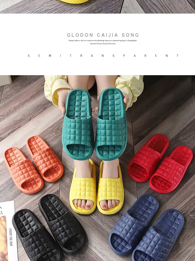 Home Bathroom Slippers Women Fashion Soft Sole EVA Indoor Slides Woman Sandals 2023 Summer Non-slip Woman Man Slippers