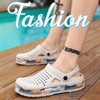 Slippers for men in summer, wearing breathable sandals outside the head, outdoor cooldown, anti slip beach, straight drag