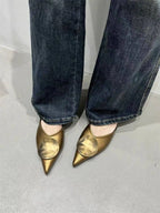 Female Slides Fashion Pointed Toe Flats Women Mules Slippers  Summer Beach Luxury Ladies Flats Slippers Sandals Shoes