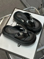 Woman flip flops Popular Design Shoes 2025 trend Casual Platform Sandals non-slip Outdoor slippers Unique features Flat sandals