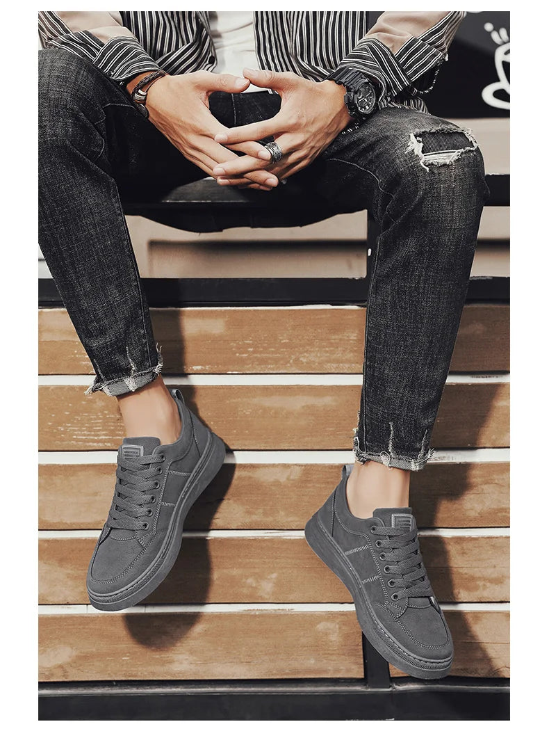 Men's Shoes 2025 New Spring Work Safety Shoes, Anti-slip, Wear-resistant, Versatile Casual Sports Work Shoes, Men's Board Shoes