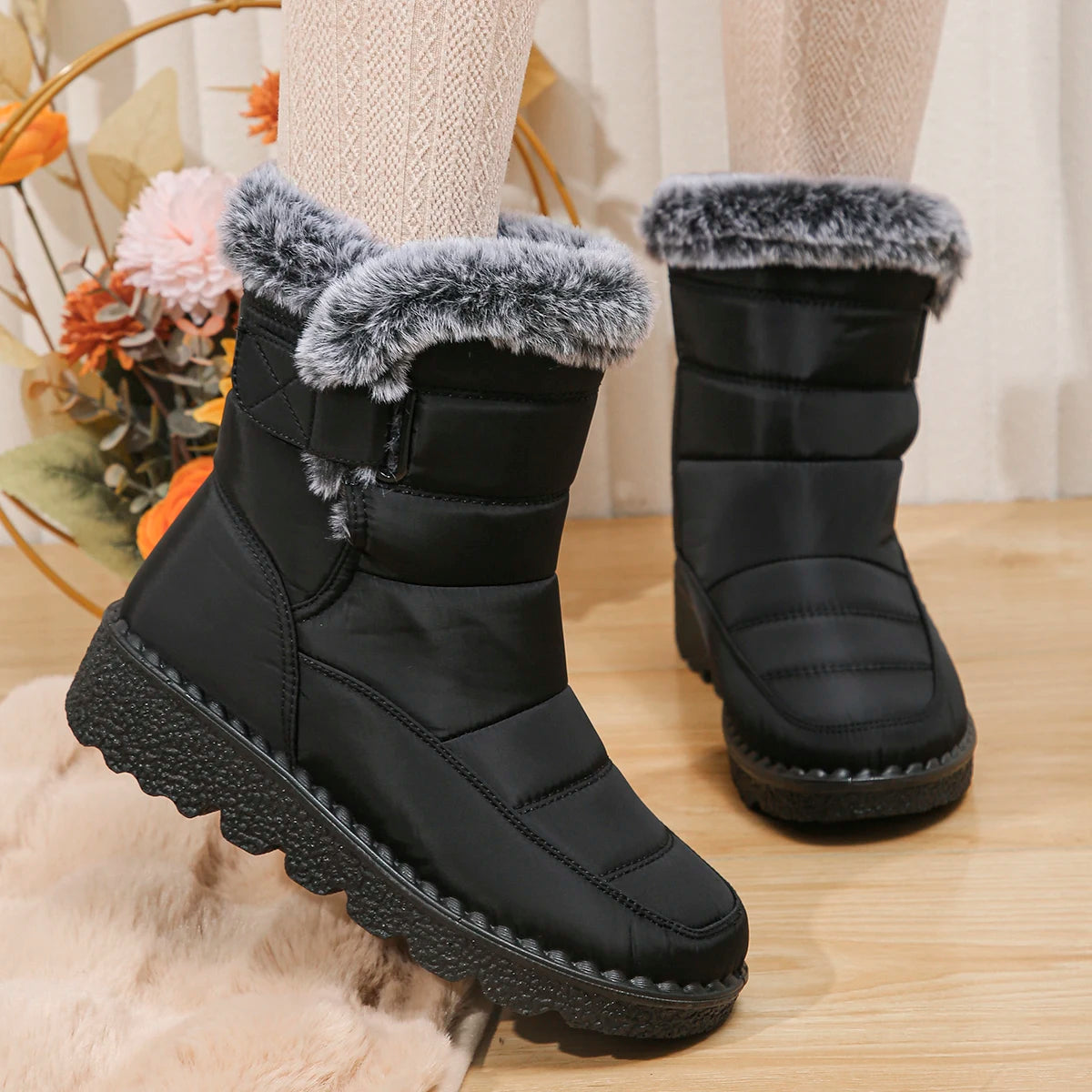 Women's High Heels Ankle Boots for 2023 Black PU Leather Platform Short Boots Woman Side Zipper Thick Heeled Punk Botas De Mujer