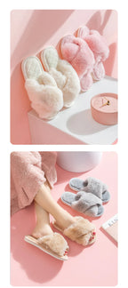 Women Slippers New 2023 Fur Indoor Fashion Woman Shoes Daily Vacation Shoes Ins Style Footwear Size 36-41