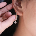 AEAW 14K Yellow Gold Round 0.7ctw Round Cut CVD HPHT Lab Diamond Earrings  for Women Engagement Wedding Bride Gift Fine Jewelry