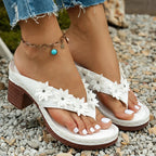 Women's Sandals 2025 Summer Shoes Woman High Heels Sandals New Flip Flops Women Heeled Sandals Summer Footwear Outdoor Slippers