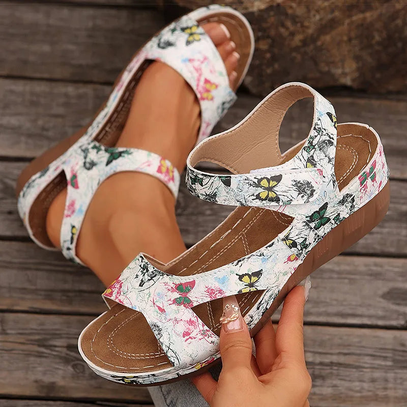 Women's Sandals 2025 Summer Sandals Women Heels Sandalias De Mujer Casual Wedges Footwear Summer Shoes Woman Soft Heeled Sandals