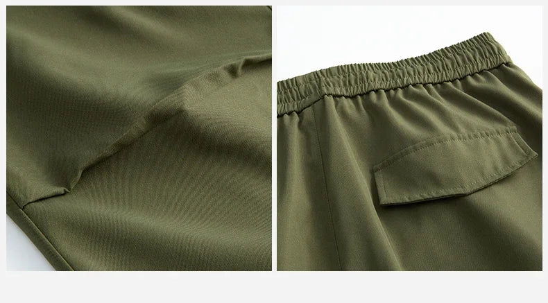 Men's sportswear pants are simple, versatile, retro and fashionable with large pleated pockets for outdoor work