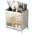 Desktop Makeup Organizers Light Luxury Cosmetics Storage Box Dustproof Sundries Storage Cabinet Bathroom Skincare Storage Rack
