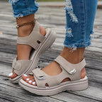 Summer Wedge Sandals for Women 2025 New Fashion Non Slip Beach Shoes Woman Lightweight Casual Platform Plus Size Sandals Women