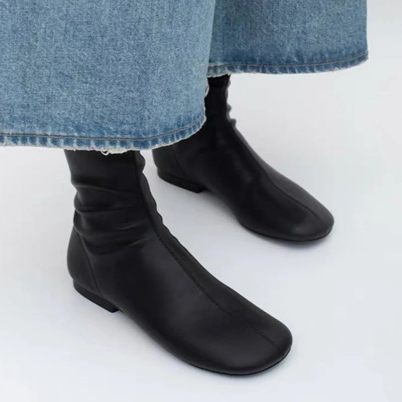 Flats Women Ankle Boots Sport Sneaker Designer Chelsea Boots Winter 2025 Trend Walking Running Shoes Leather Shoes Mujer Botas