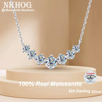 NKHOG Full Moissanite Necklace Pendant For Women 925 Sterling Silver Plated 18k Gold Pass Diamond Test Wedding Gift Fine Jewelry