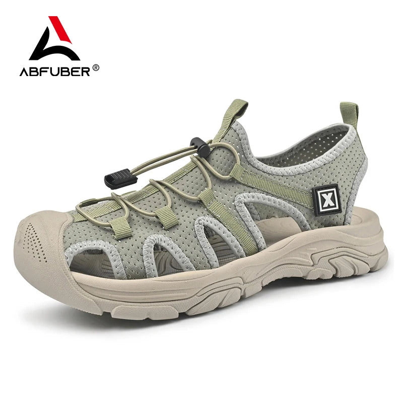 Handmade Sandals Men Breathable Summer Shoes Man Outdoor Men Sandals Antiskid Beach Sandals Hollow Shoes Collision Avoidance