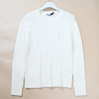 New Women's Embroidered Logo Simple Twisted Design Casual  Color round Ne Long Sve Knitted Sweater Autumn Winter