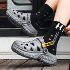 Men's Sandals, Lightweight Summer Outdoor Thick-soled Height-increasing Hollowed-out and Breathable Niche Slippers