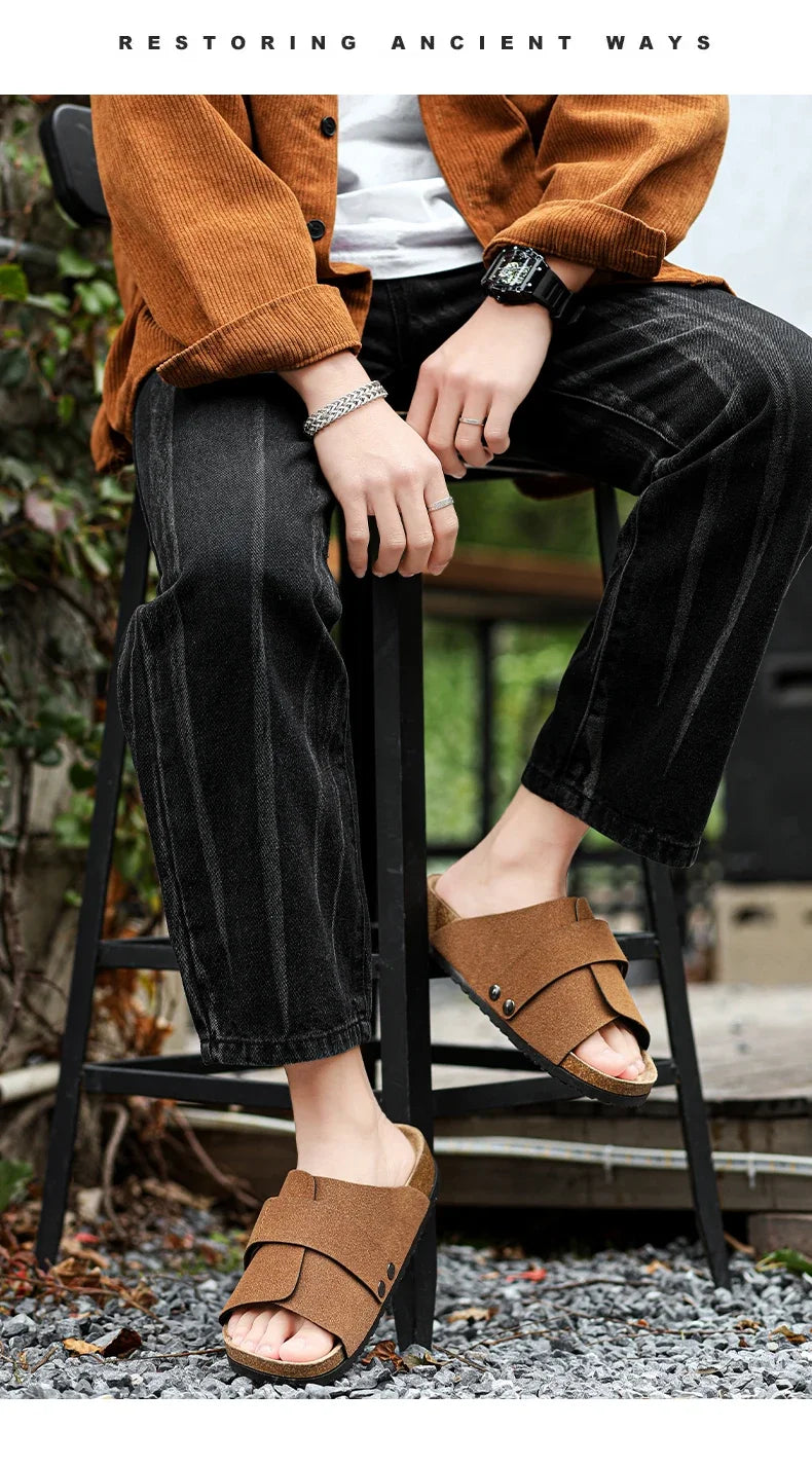 Men's Summer Sandals for Men Shoes Flat Sandals Trend 2024 Man Slippers Slipers Mens Soft Sandles High Quality Shoes Sandal Sale