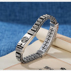Vintage 100% Solid S925 Silver Retro Lucky Pixiu Man Bracelet Thick Style Domineering Trend Personality Jewelry