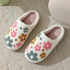[Women's Flower Slippers] Women's Flower Slippers Winter Home Warm Slippers Home Couple Slippers