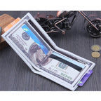 Men Money Canvas Wallets Credit ID Card Holder Bags Purses Currency Notes Pattern Insert Picture Cash Coin Dollars Euro Wallet