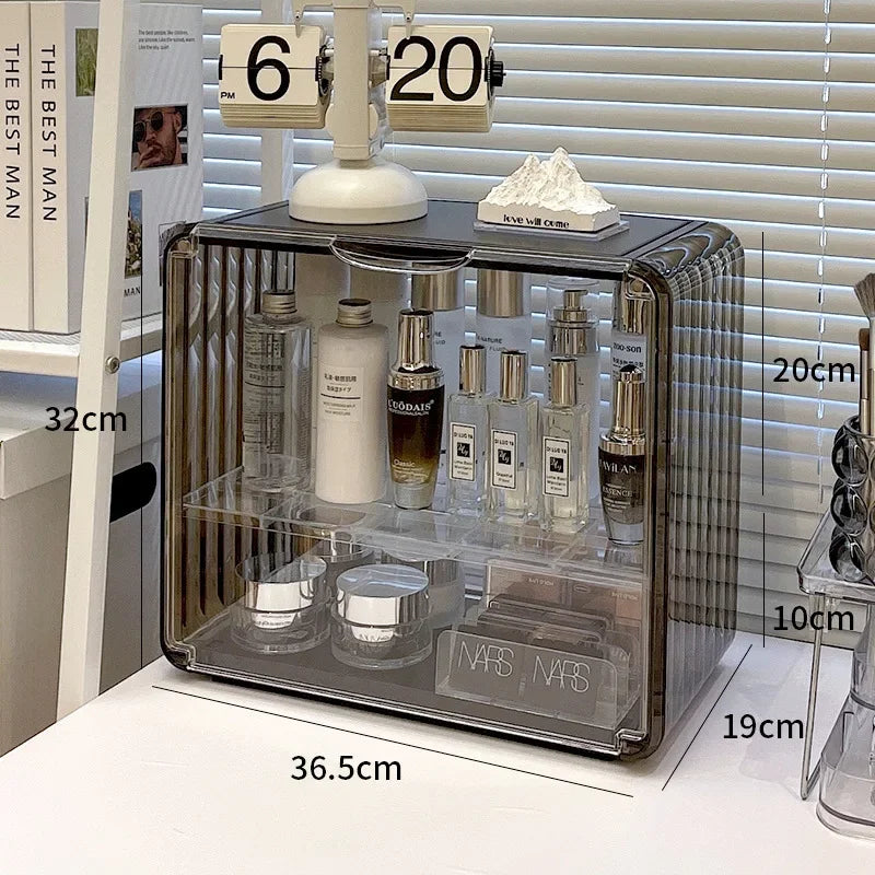 Desktop Cosmetics Acrylic Storage Box Dust-proof Transparent Bedroom Dresser Lipstick Skin Care Products
