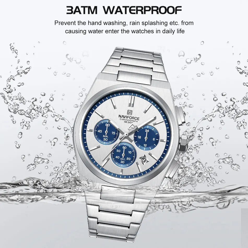 NAVIFORCE Luxury Couple Watches Set - Men's And Women's Fashion Quartz Wristwatches Waterproof Stainless Steel 2025 New Arrival