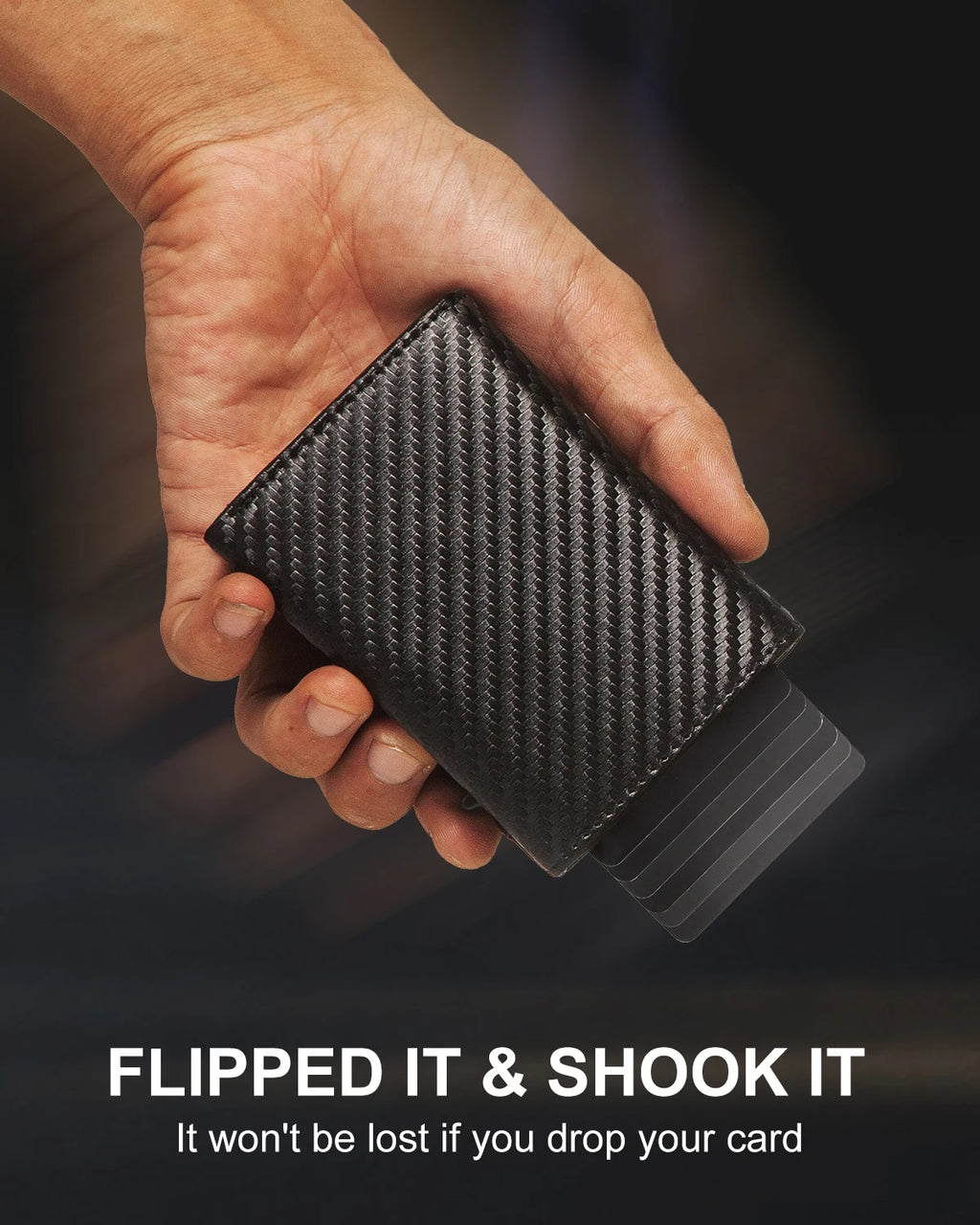 Wallet for Men, Smart Pop Up Wallet, Slim Minimalist RFID Blocking Credit Card Holder, Front Pocket Purse with Bill Compartment