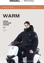 Winter Motorcycle Riding Coldproof Clothing Winter Fashion Waist Designwarm Cotton Jumpsuit,thickened Waterproof Snowmobile Suit
