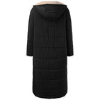 Fashion Casual Women's Winter Warm Coat Jacket Women's Fleece Jacket Wool Long Hooded Outerwear