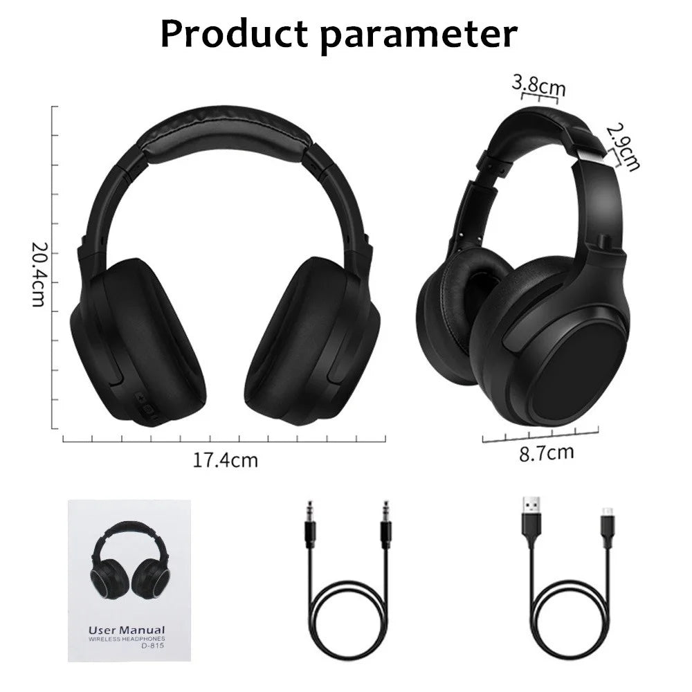 Large Earmuffs Headphones Bluetooth Earphones Wireless Headsets Bass Headset Noise Cancelling With Mic Helmet Support TF-card