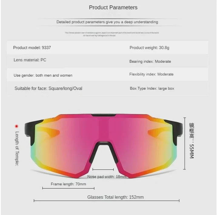 Cycling Sunglasses Sports Cycling Glasses Bike Eyewear MTB Dark Glasses Outdoor  Bicycle Goggles for Men Women Sunglasses UV400