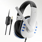 7260 Wired Headphones with Microphone，Suitable for work meetings、Study Recording、Entertainment Games，Compatible：PS4/PS5/Xbox One